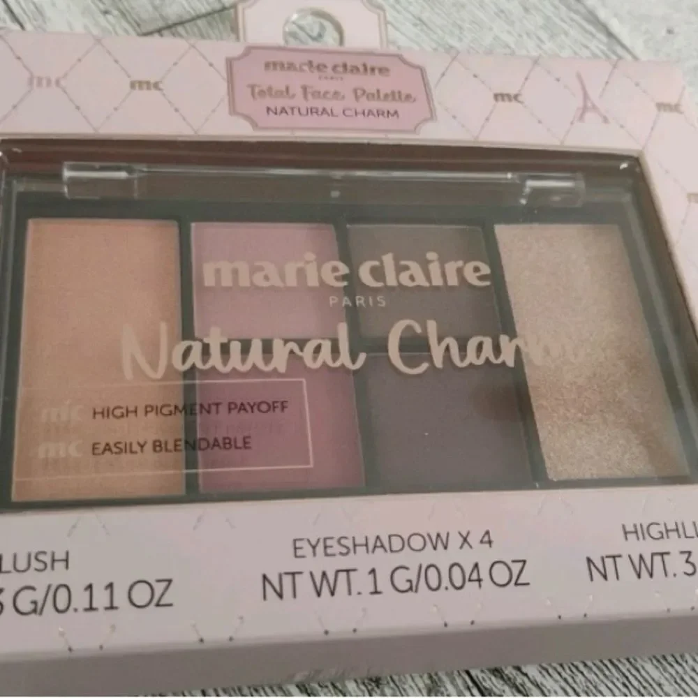 🛍️Marie Claire Paris Natural Charm Face Blush palette-Highlighter -Eyeshadow